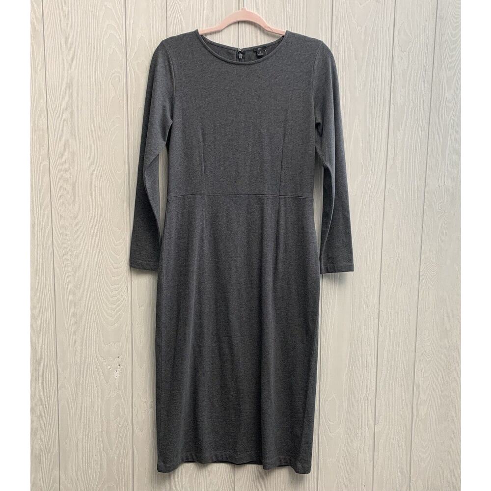 J.Crew Gray Long Sleeve Dress Size 6 NWT